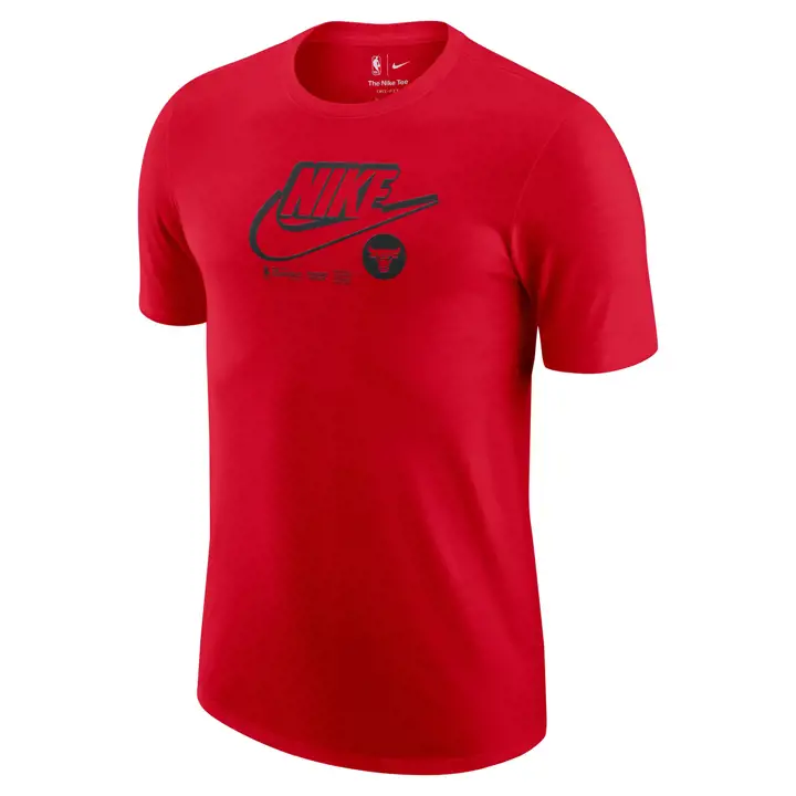 T-Shirt CHICAGO BULLS NBA Logo virgule Nike rouge/rouge