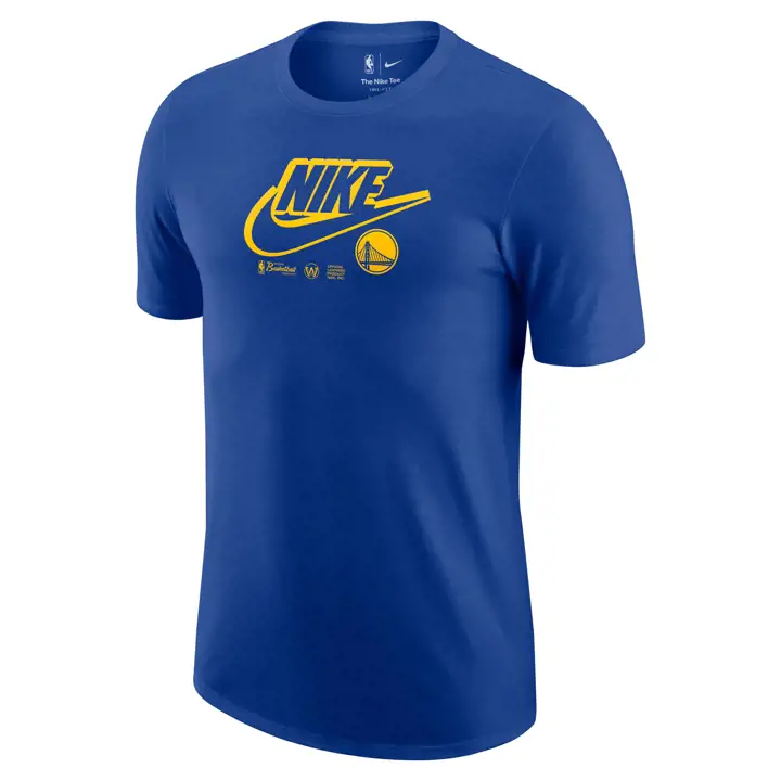 T-Shirt GOLDEN STATE WARRIORS NBA Logo Swoosh bleu/bleu