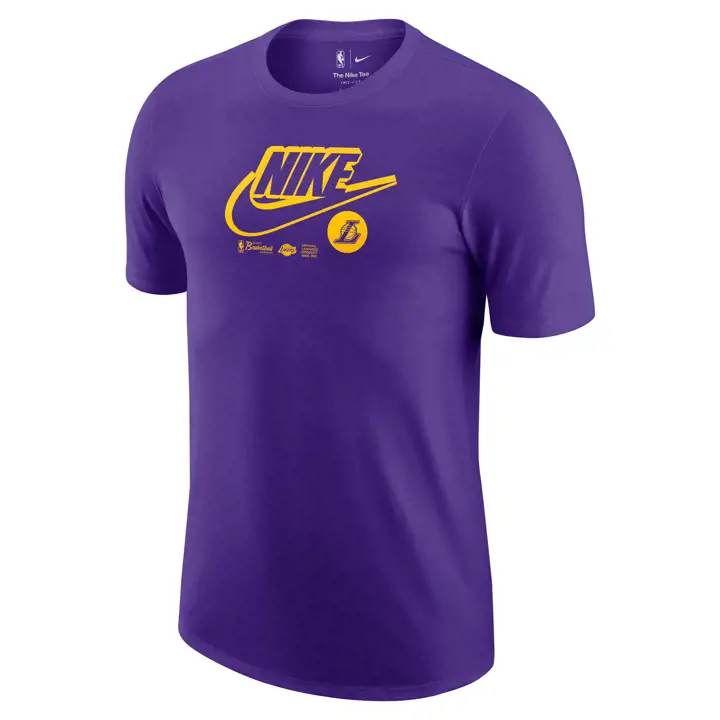 T-Shirt LOS ANGELES LAKERS NBA à logo Swoosh pur/pur
