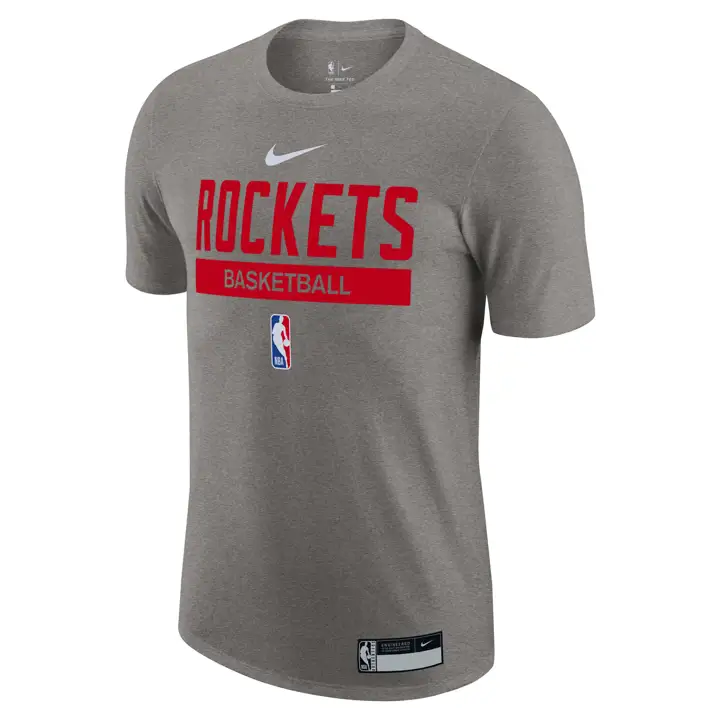T-shirt légendaire d'entraînement NBA Houston Rockets gris
