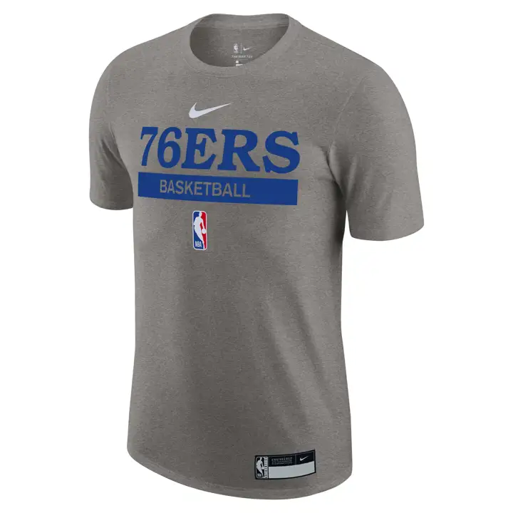 T-shirt Philadelphia 76ers NBA Practice Legend gris