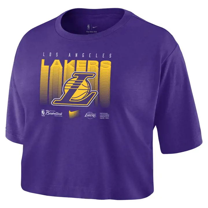 LOS ANGELES LAKERS NBA NK CTS CROP SS TEE Femme 22 Pur