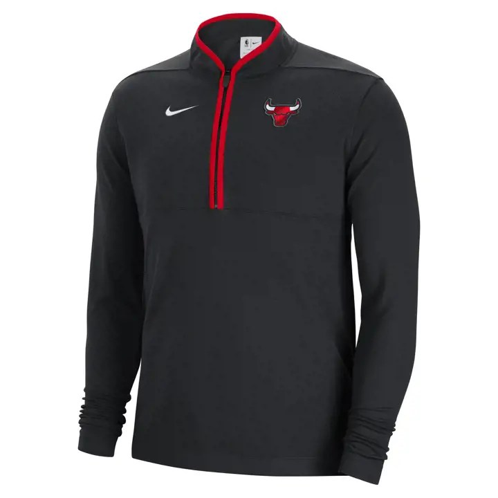 CHICAGO BULLS NBA Haut Dri-Fit Mi-Zip Noir
