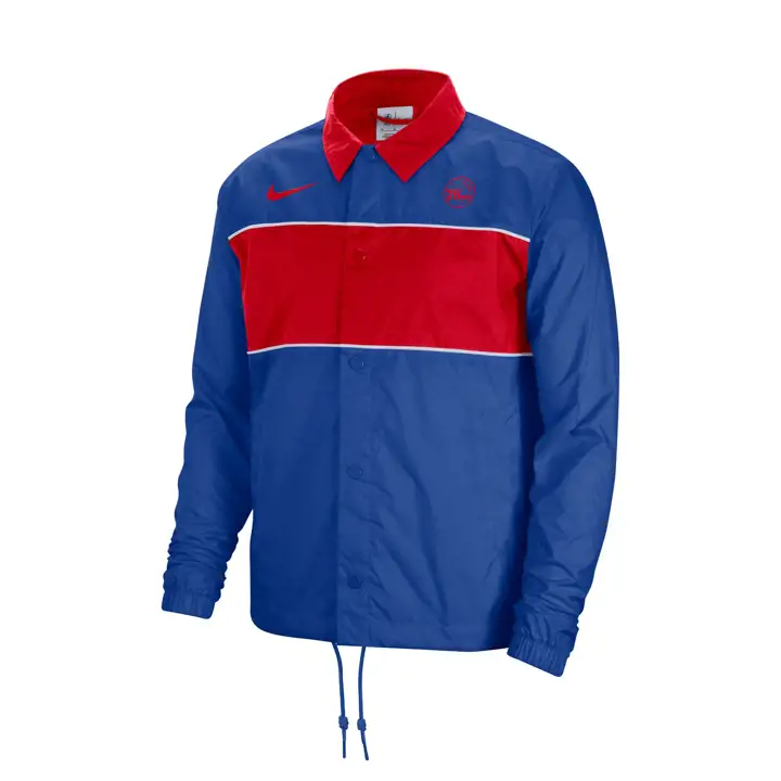 PHILADELPHIA 76ERS NBA Veste légère d'entraîneur BLEUE