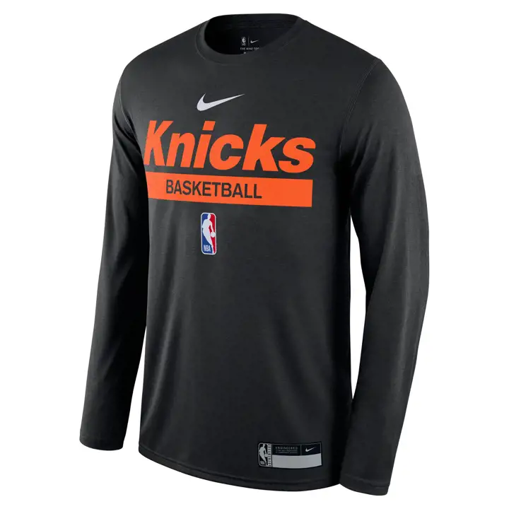 T-shirt à manches longues d'entraînement NBA New York Knicks 22 BLK