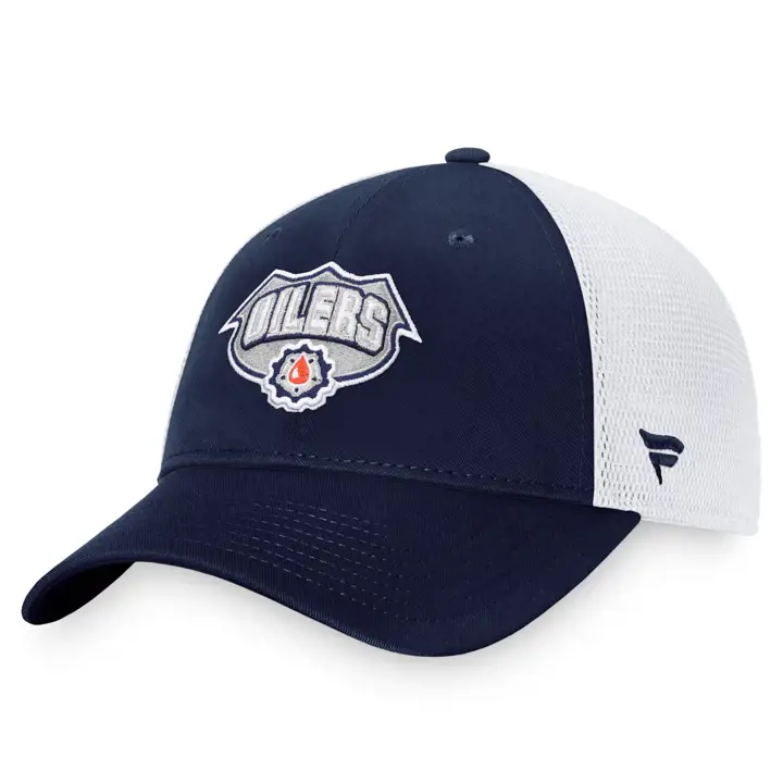 EDMONTON OILERS LNH CASQUETTE Authentique Pro à maille réglable BLEU MARINE