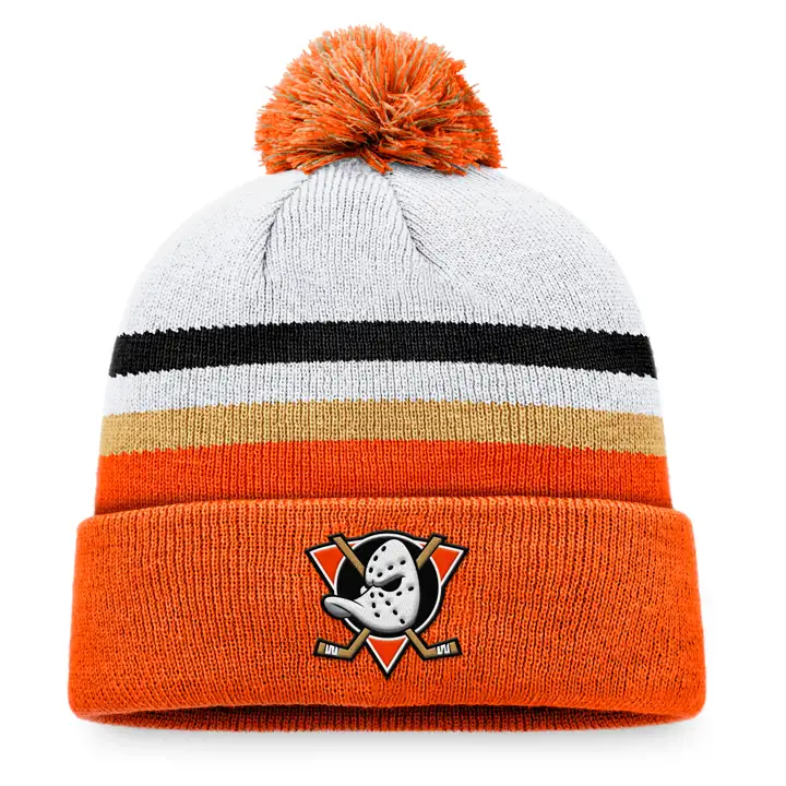 BONNET POMPON AUTHENTIQUE PRO ORGANAHEIM DUCKS NHL