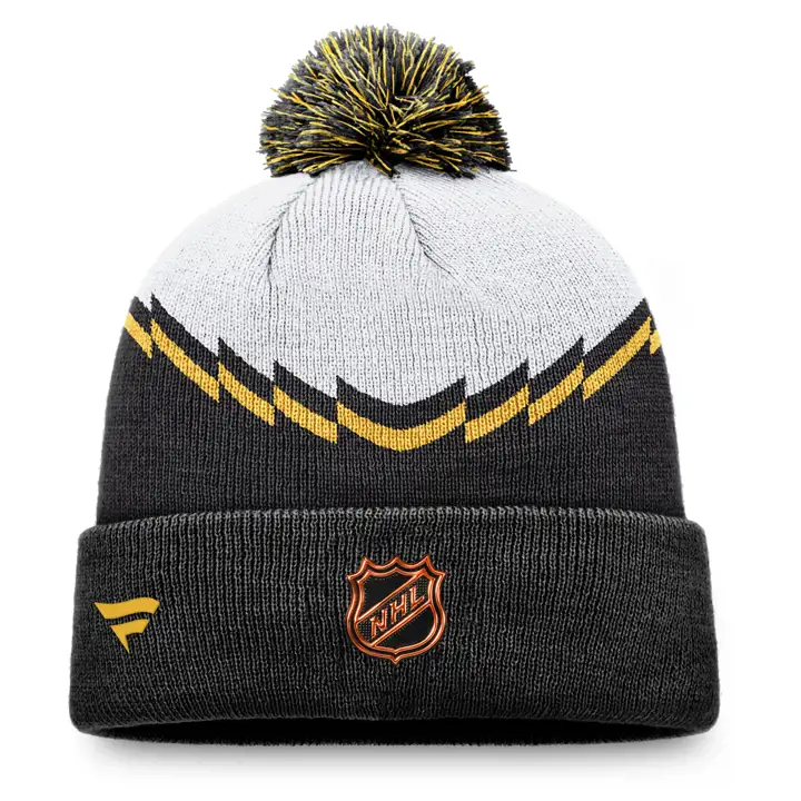 BONNET AVEC POMPON BLK AUTHENTIC PRO CUFF LNH BOSTON BRUINS