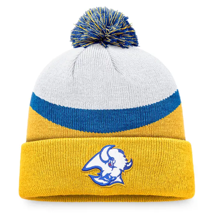 BONNET À POMPON AUTHENTIC PRO CUFF DES SABRES DE BUFFALO DE LA LNH BLANC