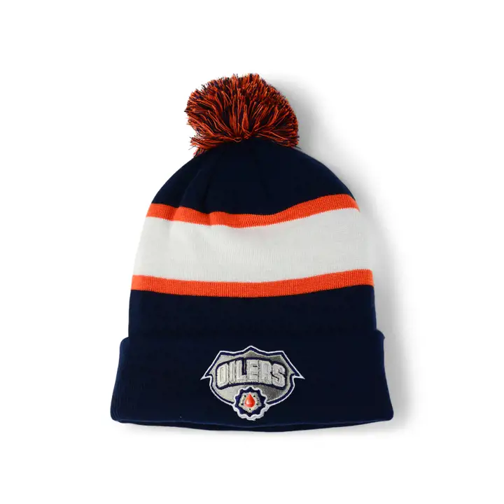 EDMONTON OILERS NHL Authentic Pro Cuff Pom BLEU MARINE