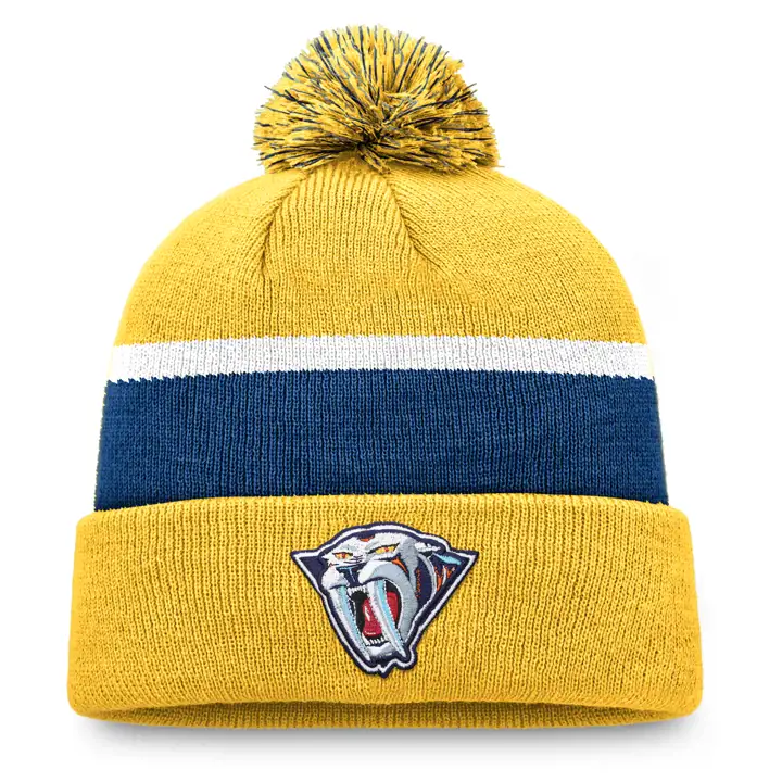 NASHVILLE PREDATORS LNH SE Authentique Pro Bonnet à Pompon MARINE