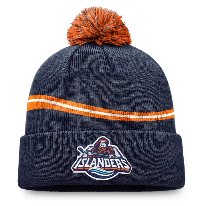 NEW YORK ISLANDERS NHL SE Bonnet Pompon Pro Authentique MARINE