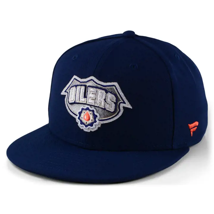 Casquette ajustée NAVY des Oilers d'Edmonton de la LNH