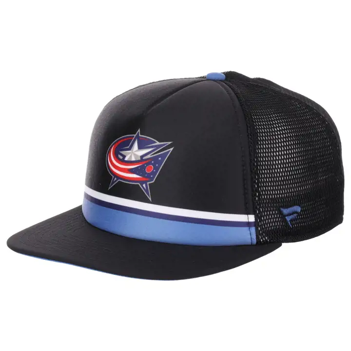 COLUMBUS BLUE JACKETS LNH Casquette de camionneur en mousse à l'avant BLEUE