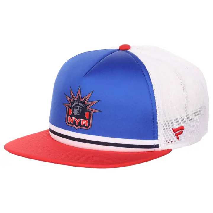 NEW YORK RANGERS LNH Casquette de camionneur en mousse à l'avant LTRYL