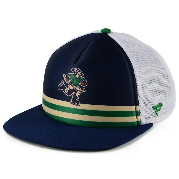 VANCOUVER CANUCKS LNH Casquette de routier avec devant en mousse MARINE