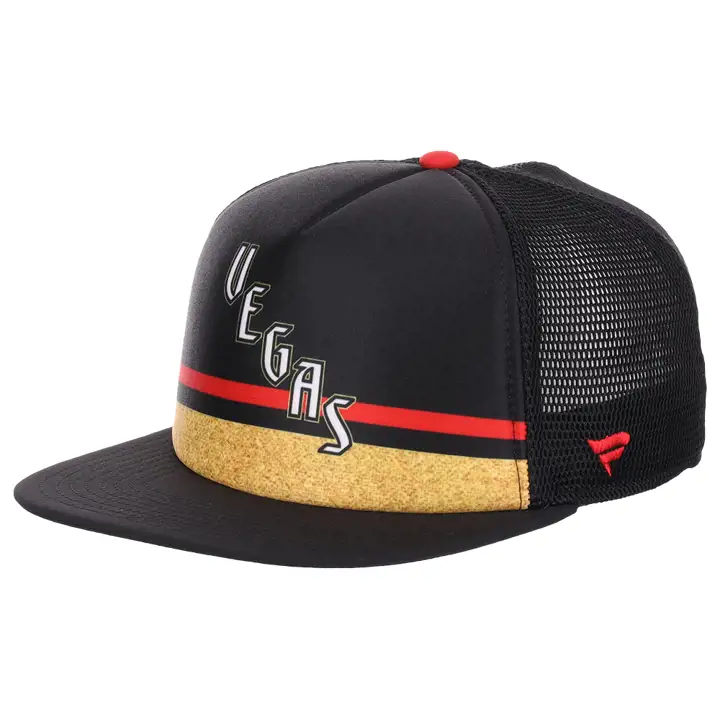 VEGAS GOLDEN KNIGHTS LNH Casquette de camionneur en mousse à l'avant noire