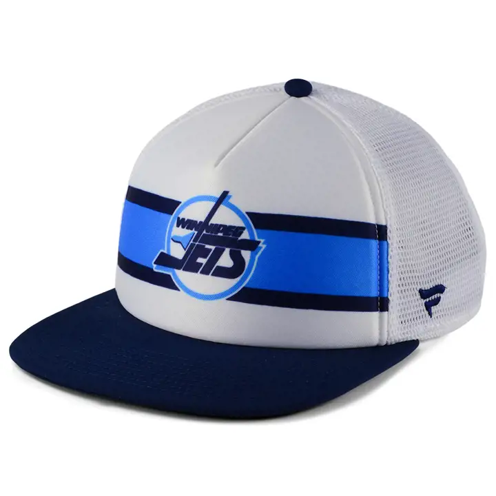 WINNIPEG JETS LNH Casquette de camionneur en mousse à l'avant BLEU MARINE