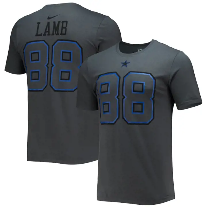 Dallas Cowboys NFL Outliner N/N T-shirt Ceedee Lamb Charcoal