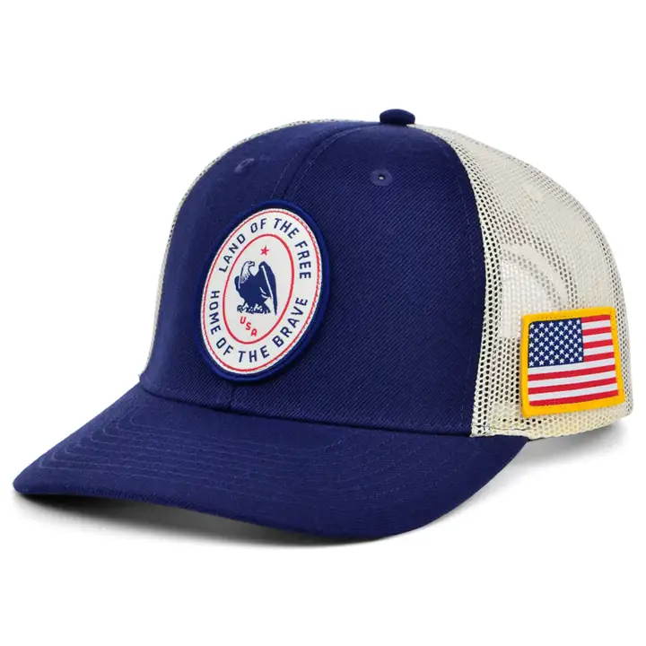 Local Crowns Americana Trucker Marine/crème Terre de la Liberté
