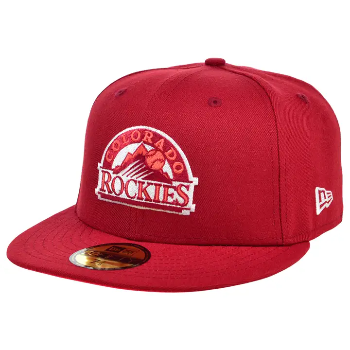CO ROCKIES MLB COLOR UV SALMON SANGRIA 59FIFTY bordeaux/lave
