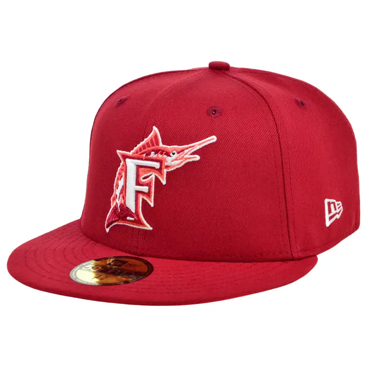 MARLINS MLB COLOR UV SALMON SANGRIA 59FIFTY bordeaux/lava re