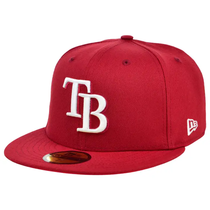 CASQUETTE 59FIFTY MLB RAYS DE TB SALMON SANGRIA UV COLOR BOURGOGNE/LAVE