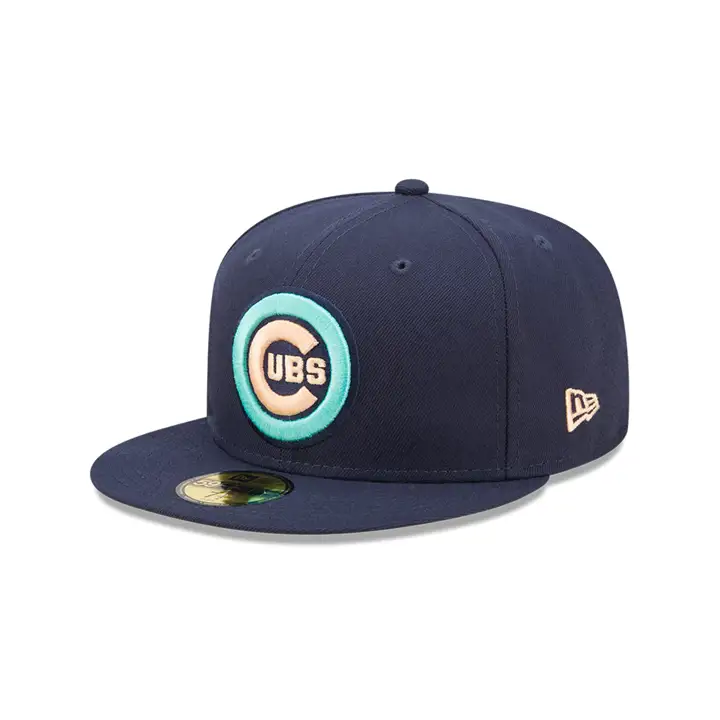 CASQUETTE 59FIFTY MLB CHICAGO CUBS COLOR UV OCEANSIDE PEACH bleu marine/lorg