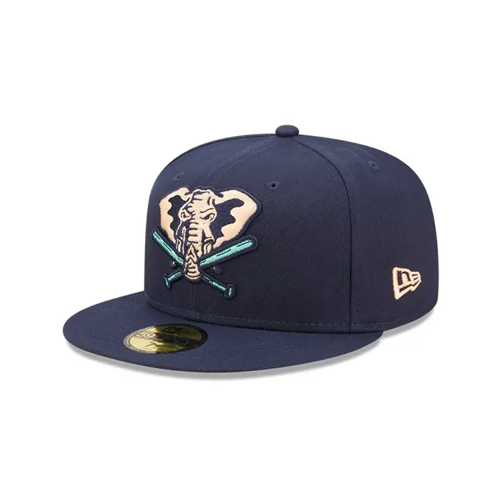 Casquette 59FIFTY MLB COLOR UV OCEANSIDE PEACH des Oakland Athletics - bleu marine/