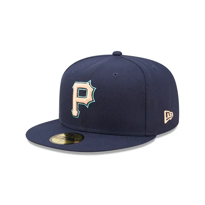 PITTSBURGH PIRATES MLB COLOR UV OCEANSIDE PEACH 59FIFTY navy