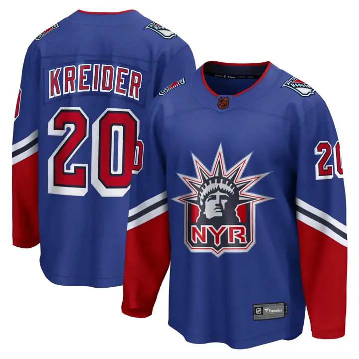 Maillot Joueur Édition Spéciale NHL des Rangers de New York 22 Chris Kreider