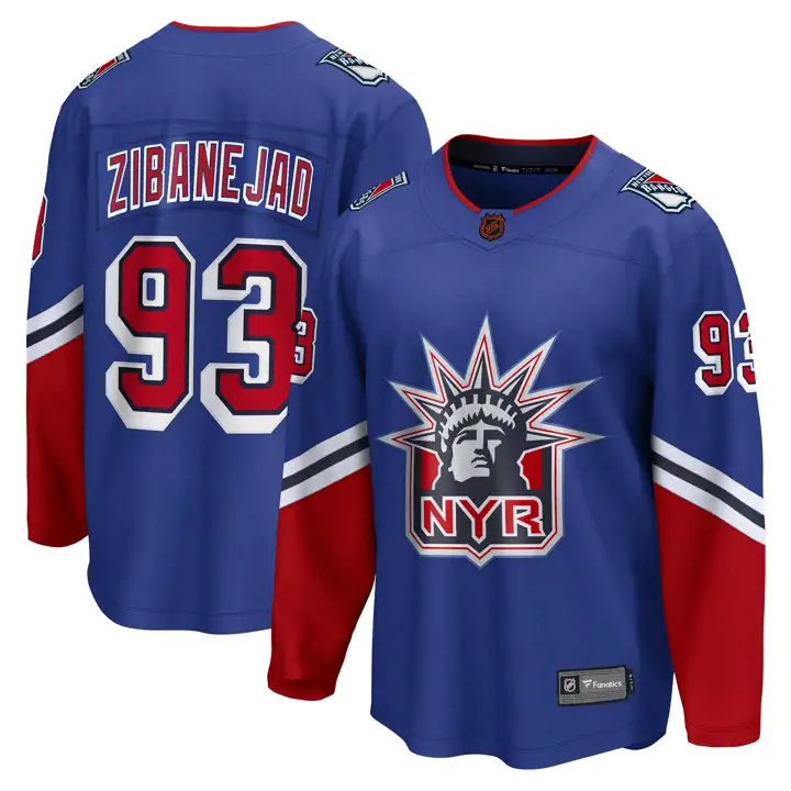 Maillot de joueur édition spéciale NY Rangers LNH 22 Mika Zibanejad