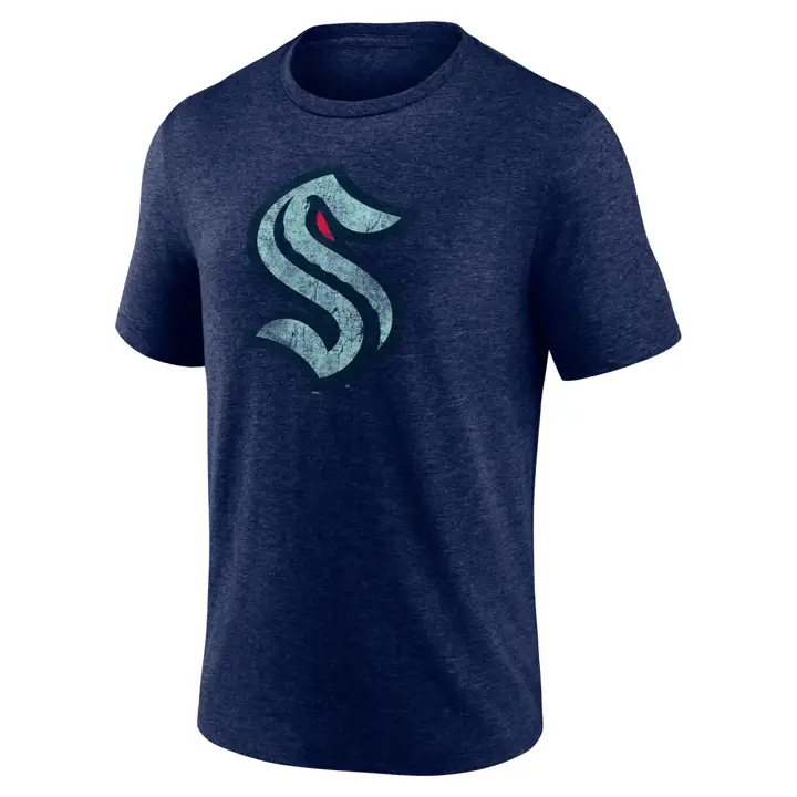 T-shirt triblend édition spéciale NHL Seattle Kraken 22 MARINE