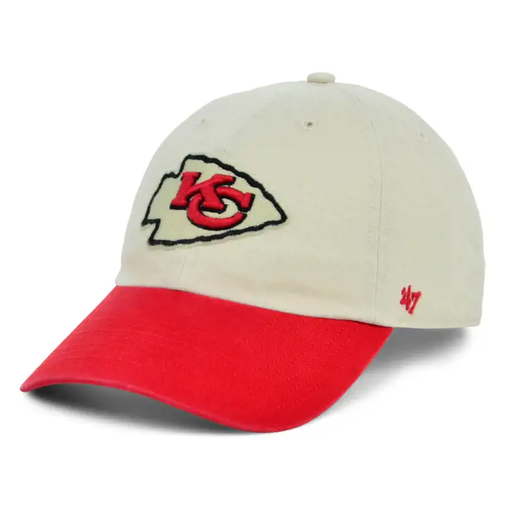 CASQUETTE KANSAS CITY CHIEFS NFL Sidestep '47 Clean Up STONE/RED