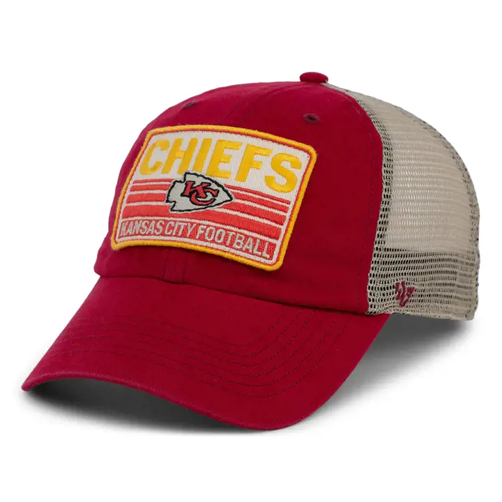 KANSAS CITY CHIEFS NFL Casquette Strapback '47 Clean Up ROUGE/PIERRE