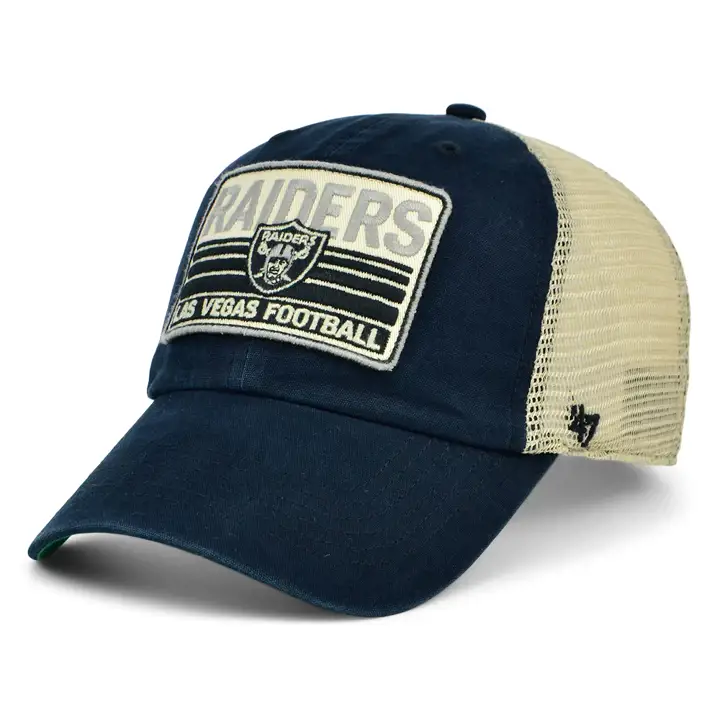 LAS VEGAS RAIDERS NFL Casquette Quatre Temps « 47 Clean Up » NOIR/GRIS PIERRE