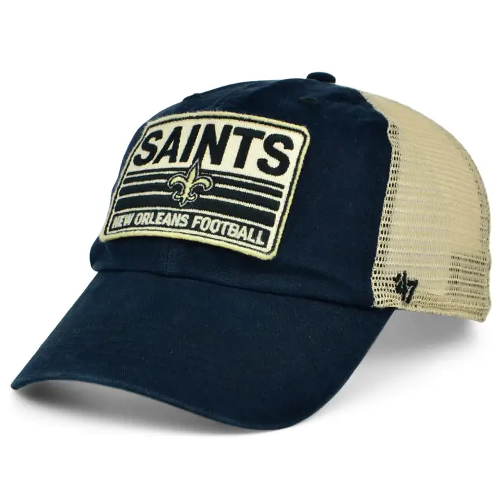 CASQUETTE DE BASEBALL NFL NEW ORLEANS SAINTS '47 CLEAN UP NOIRE/PIERRE