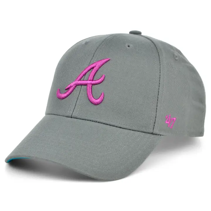 Casquette MLB ATLANTA BRAVES Side Patch 47 MVP GRY/TEAL