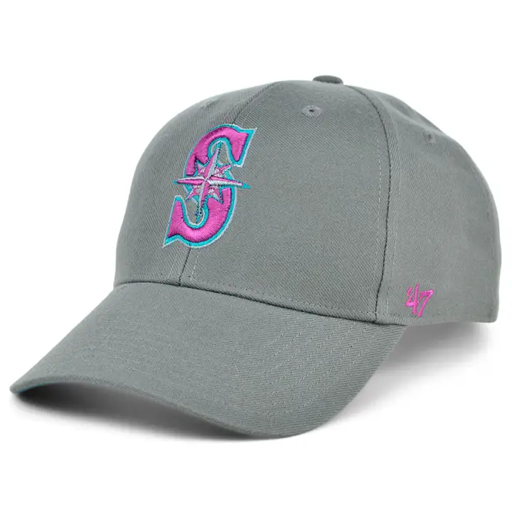 Casquette MLB Seattle Mariners 47 MVP patch latéral gris/bleu sarcelle