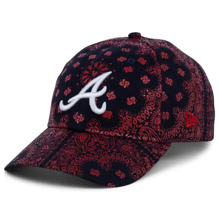 Casquette MLB Atlanta Braves femme Paisley 9Twenty marine/rouge