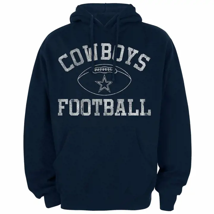 Dallas Cowboys NFL Ancien sweat à capuche polaire authentique marine