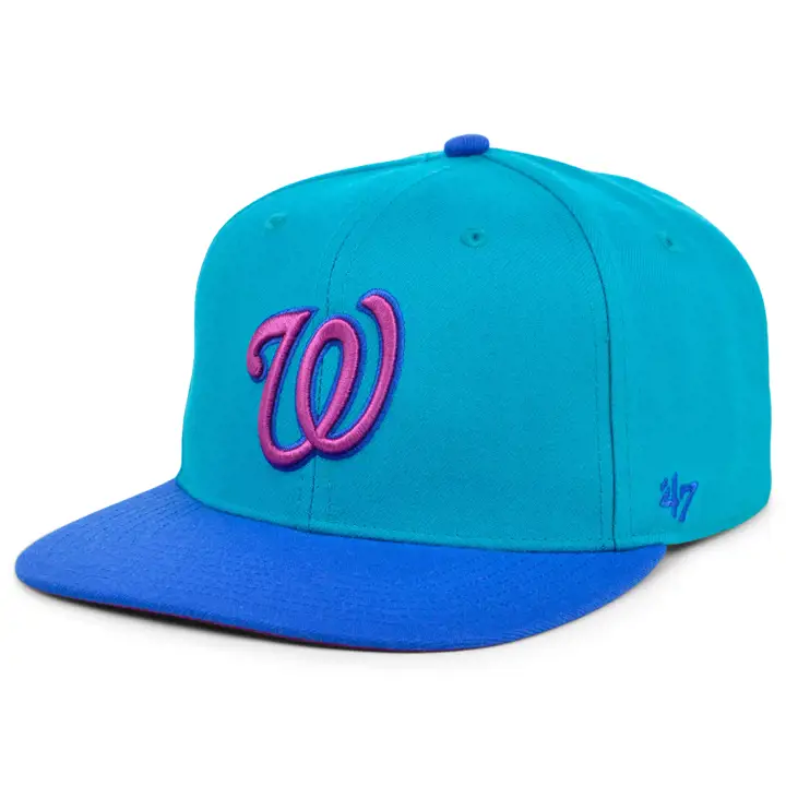 Blouson coupe-vent MLB Washington Nationals Captain bleu sarcelle/bleu/orchidée