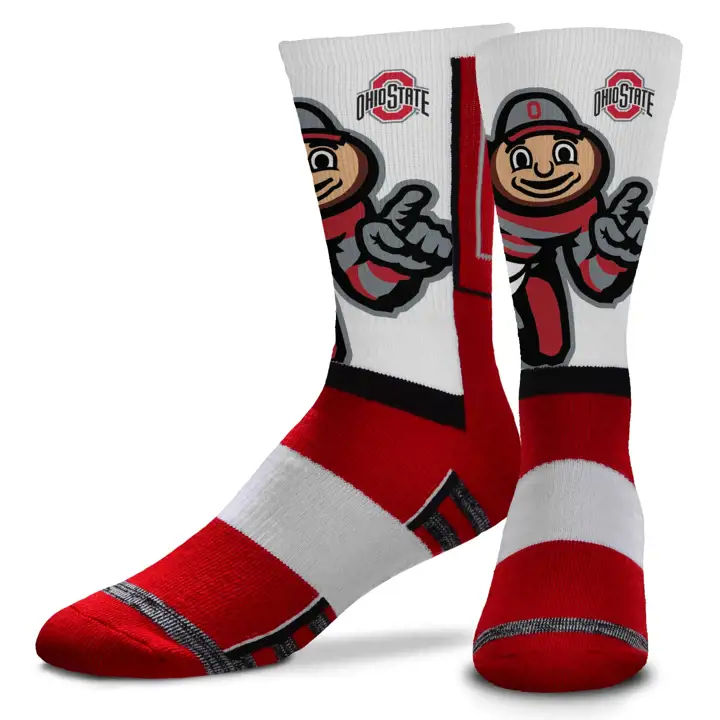 Mascotte des Buckeyes d'Ohio State V-courbe rouge