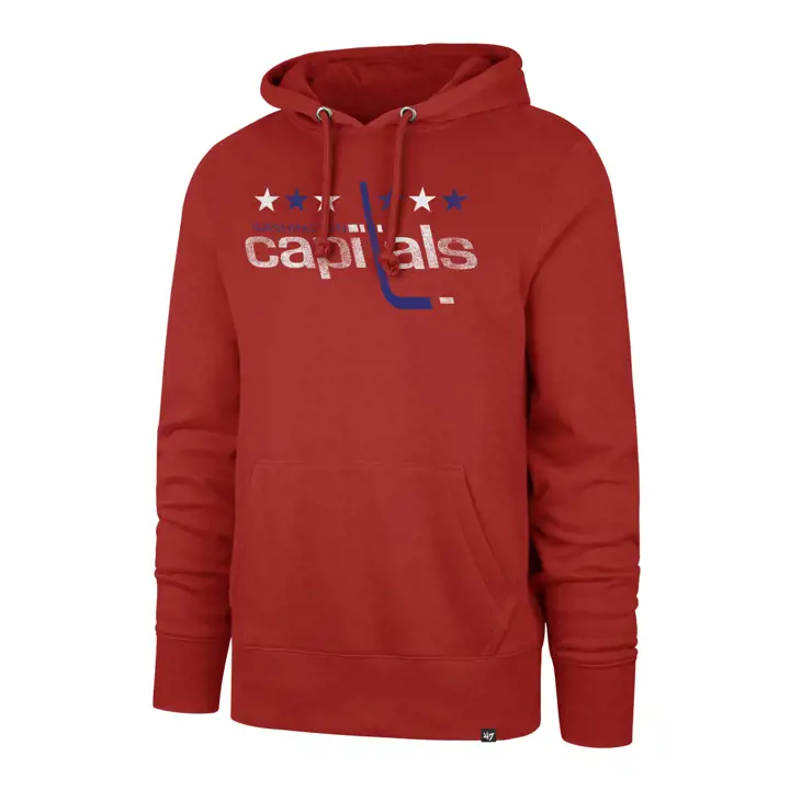 Washington Capitals LNH 47 Chandail à Capuchon Vintage Headline Rouge
