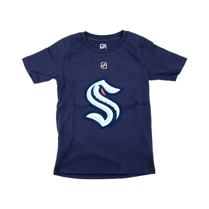 T-shirt jeune joueur Kraken LNH Yanni Gourde marine