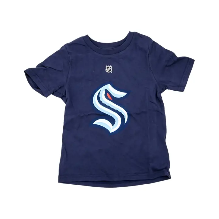 T-shirt Kraken NHL Enfant Philipp Grubauer bleu marine