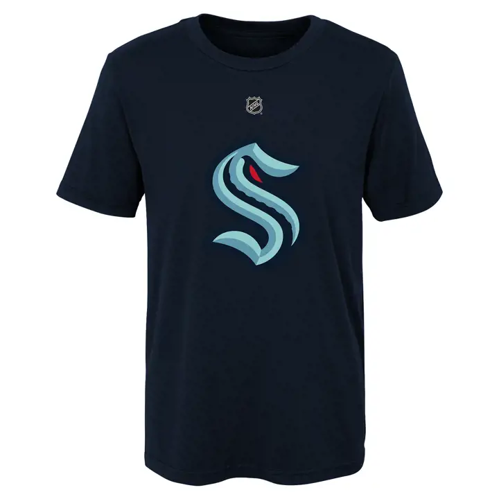 T-shirt enfant joueur Kraken LNH Jordan Eberle marine