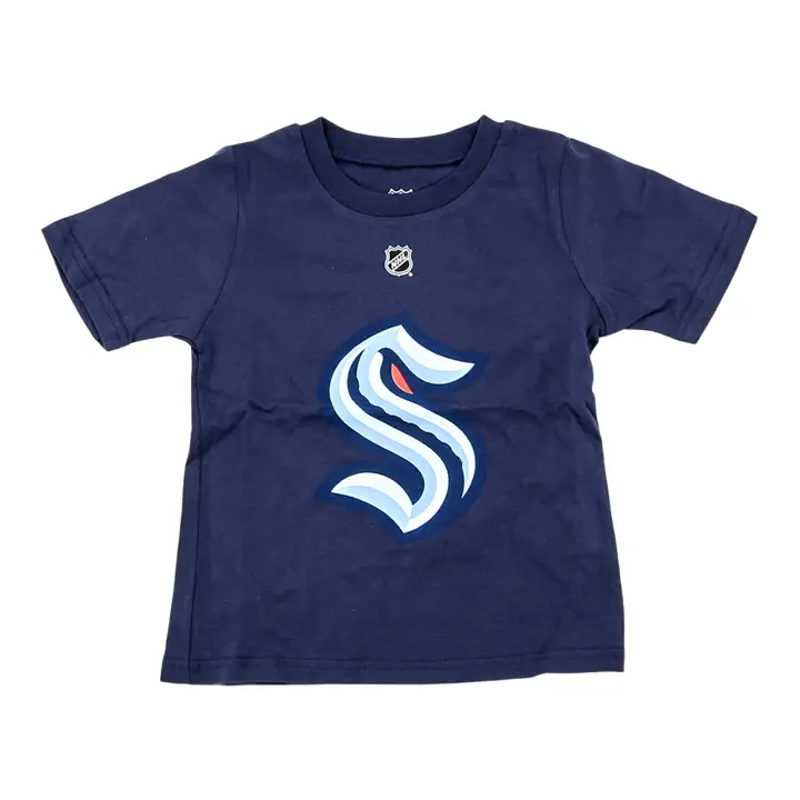T-shirt joueur NHL Kraken pour tout-petit Mark Giordano marine