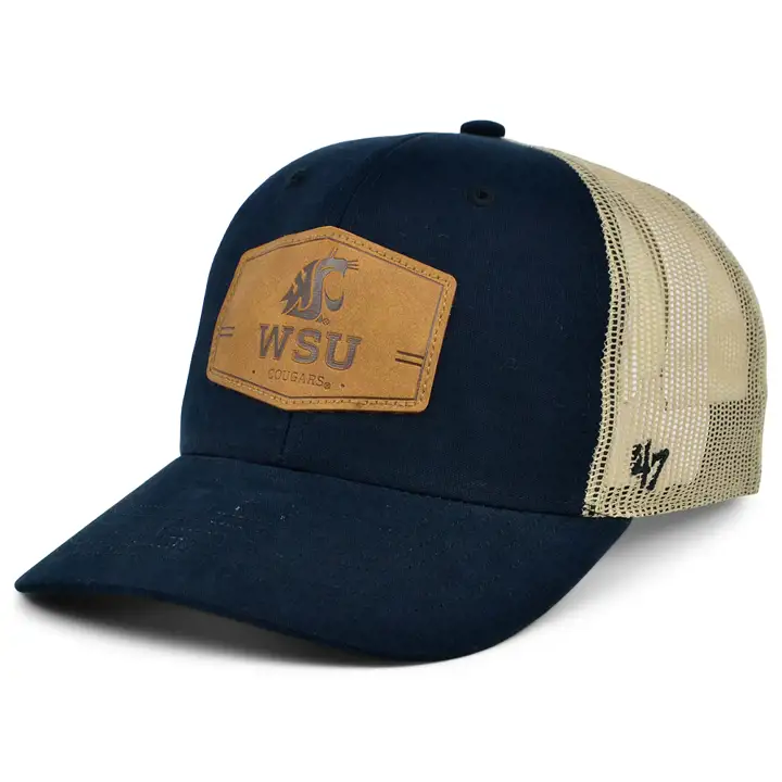 WASHINGTON STATE COUGARS NCAA Trucker en cuir brut '47 blk