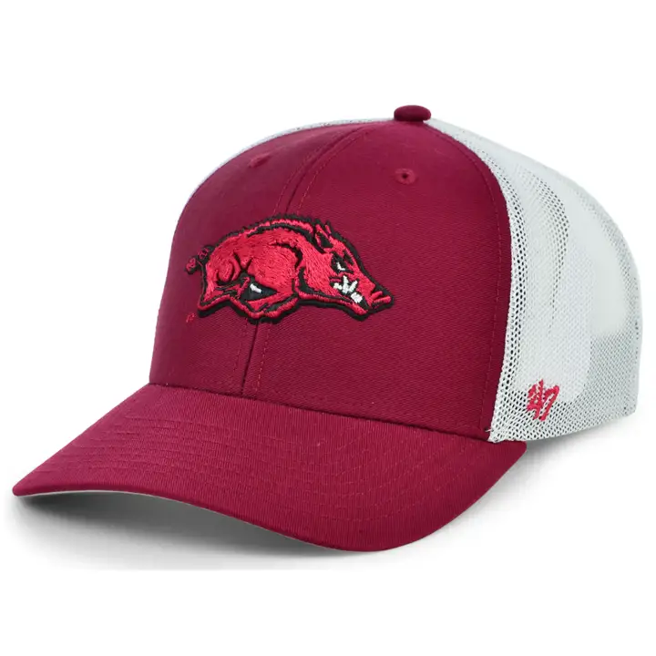 ARKANSAS RAZORBACKS NCAA '47 Trophy cramoisi/blanc